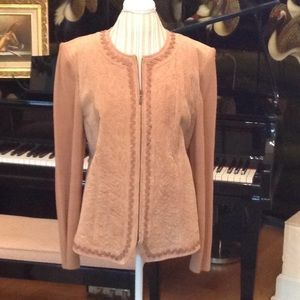 Lovely suede and knit jacket.